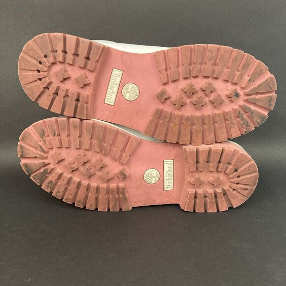 Timberland-Women's 6-White Leather + Pink & Purple Camo-Ankle Boots 29904M- 1256 - Picture 10 of 13